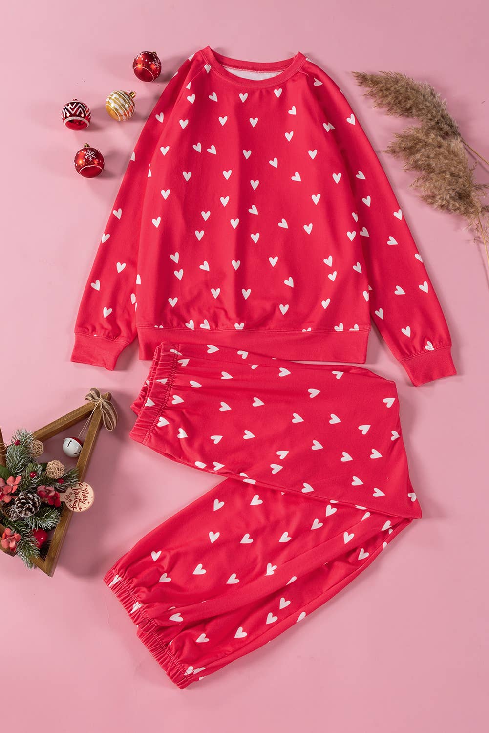 Valentines Heart Print 2 PC Lounge Set