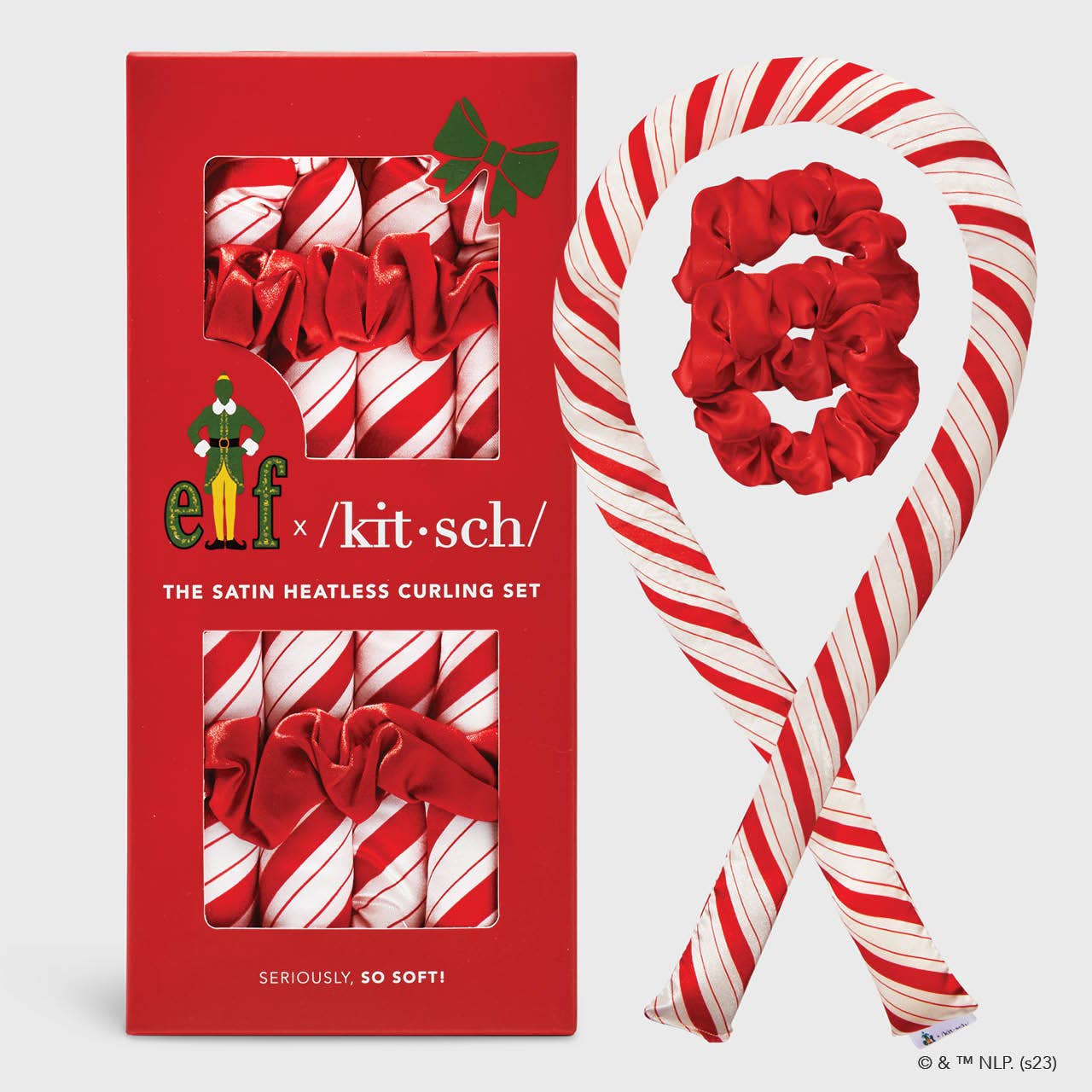 Elf x Kitsch Candy Cane Satin Heatless Set