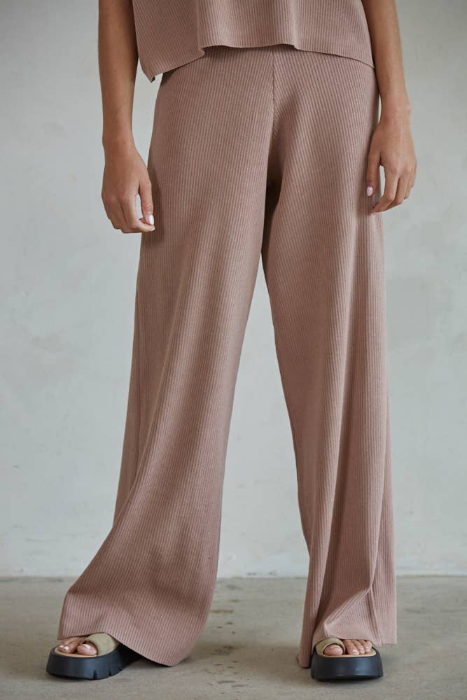 The Leonie Sweater Knit Wide Leg Pants