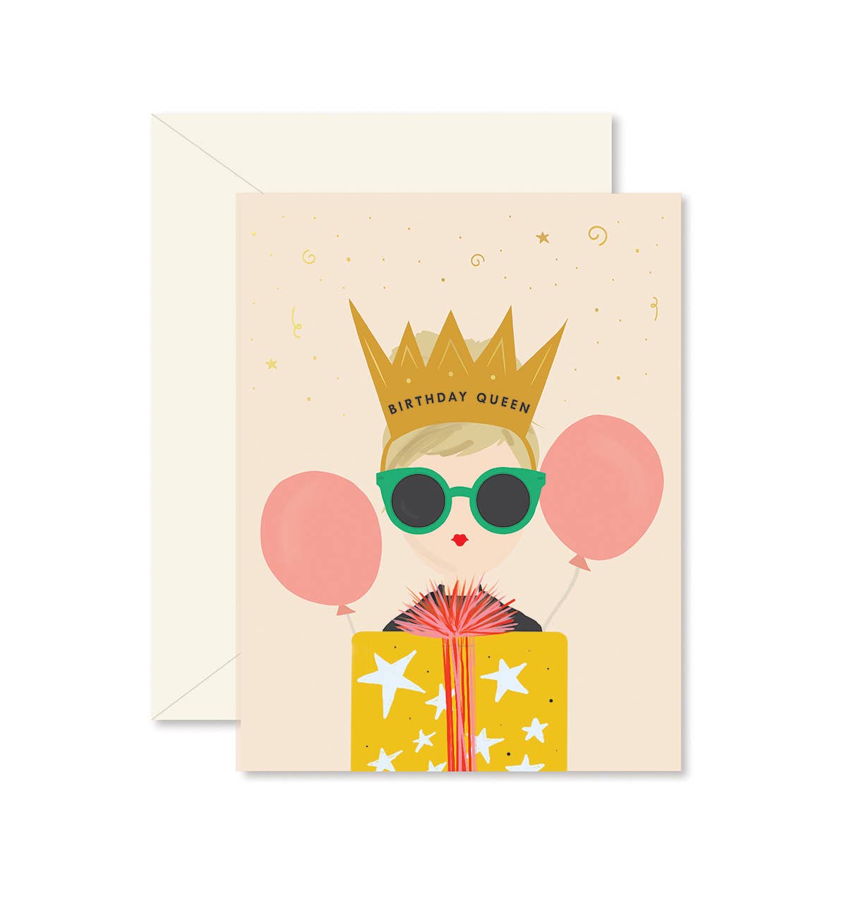 Blonde Birthday Queen Greeting Card