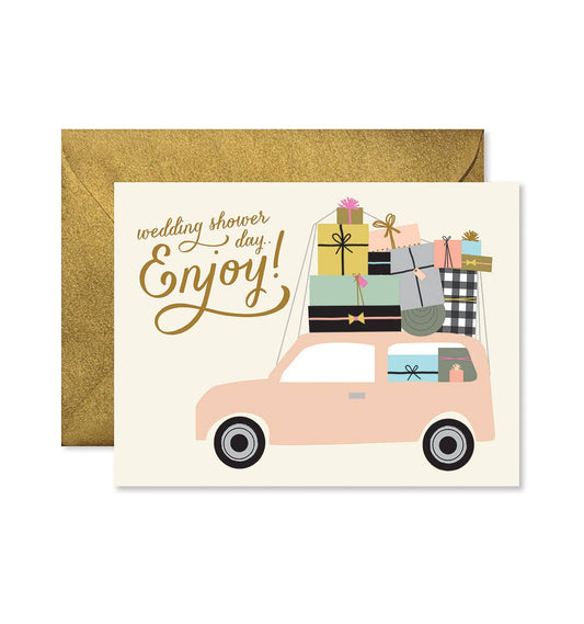 Bridal Shower Car Greeting Card