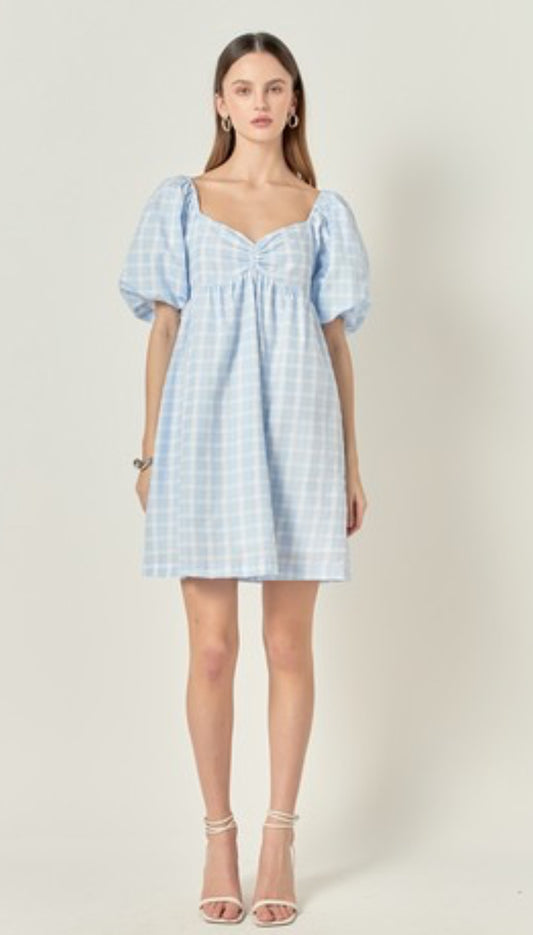 Gingham Crush Mini Dress