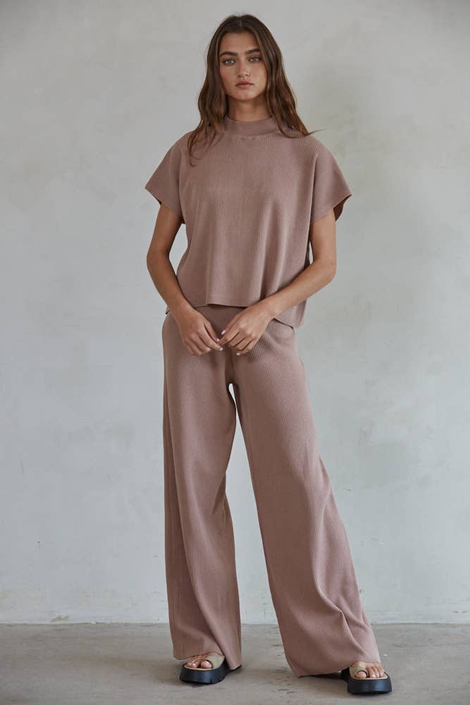 The Leonie Sweater Knit Wide Leg Pants