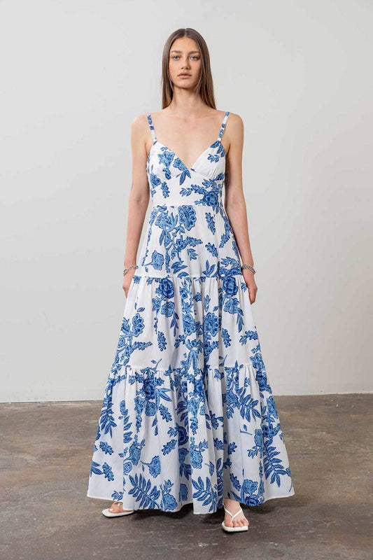 Delft Floral Maxi Dress