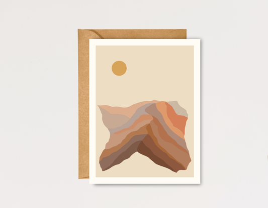 Boho Mountain Card