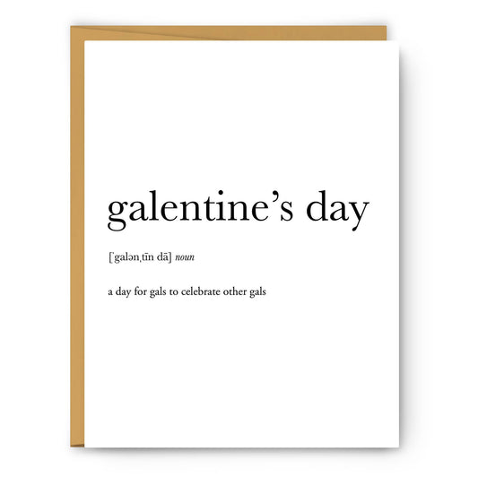 Footnotes - Galentine's Day Definition - Valentine's Day Card