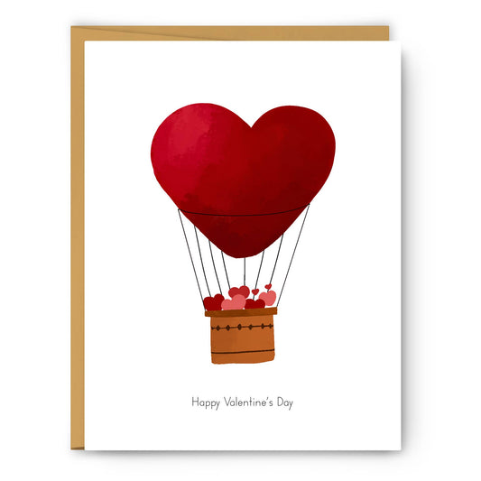 Footnotes - Hot Air Balloon - Valentine's Day Card