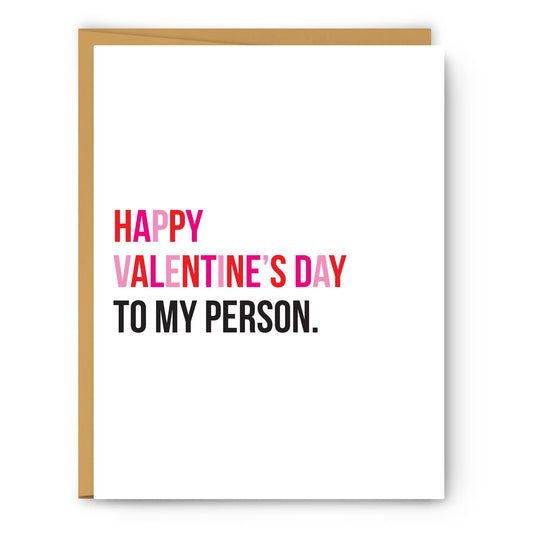 Footnotes - To My Person - Valentine's Day Card
