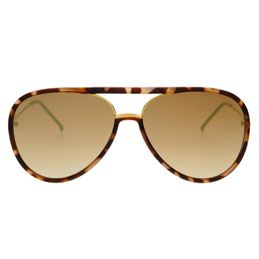 Matte Tortoise / Gold Mirrored Aviators