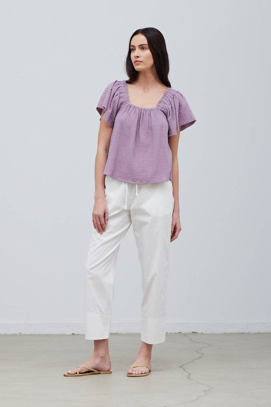 Flutter Sleeve Gauze Top