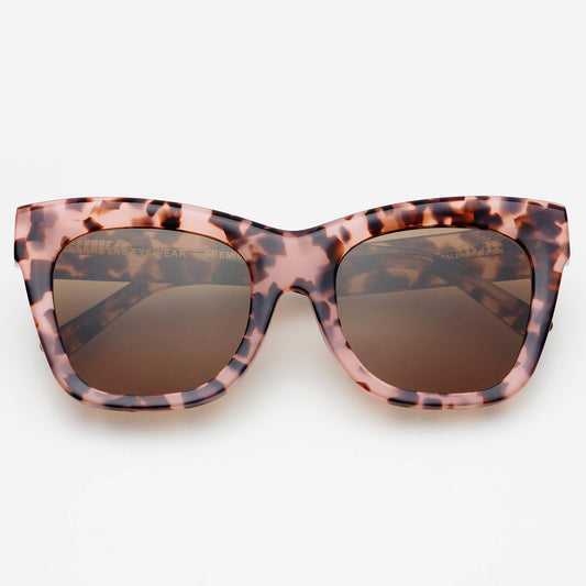 Palermo Acetate Oversized Cat Eye Sunglasses: Pink Tortoise