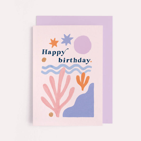 Abstract Shapes Birthday Card
