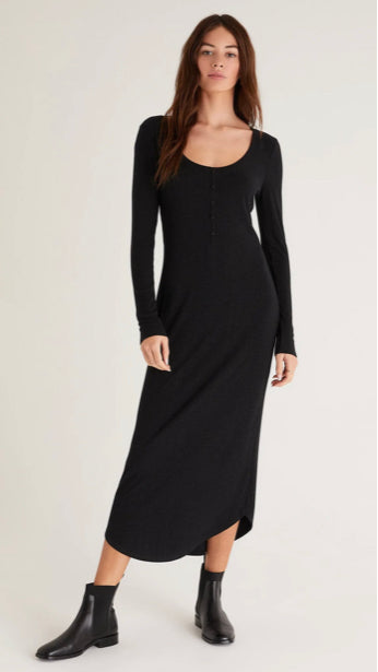 Heidi Rib Henley Dress